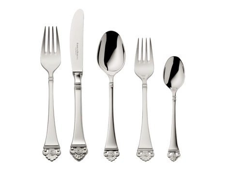 Rosenmuster 5-piece place setting (925 Sterling Silver)