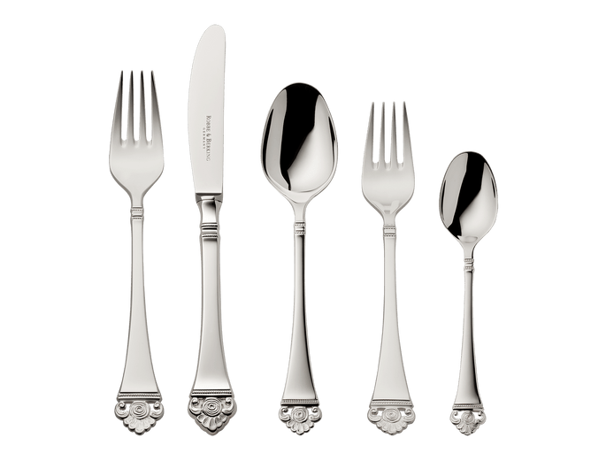 Rosenmuster 5-piece place setting (925 Sterling Silver)