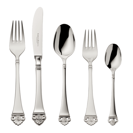 Rosenmuster 5-piece place setting (925 Sterling Silver)