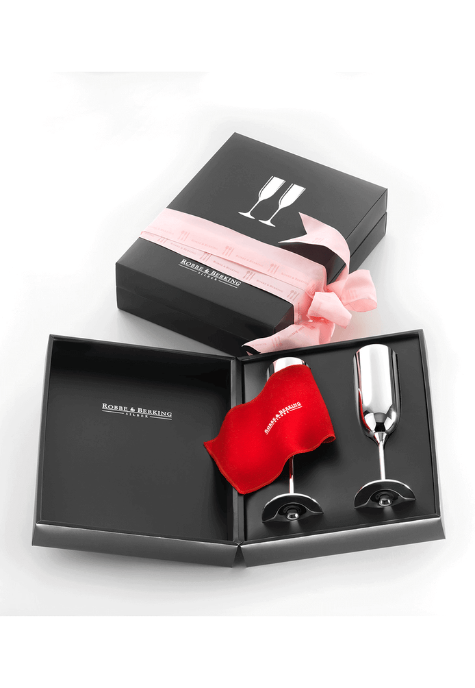 Alta Set 2x ALTA Champagne flute (90g silverplated)