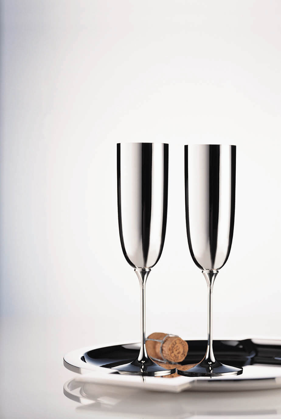 Alta Set 2x ALTA Champagne flute (90g silverplated)