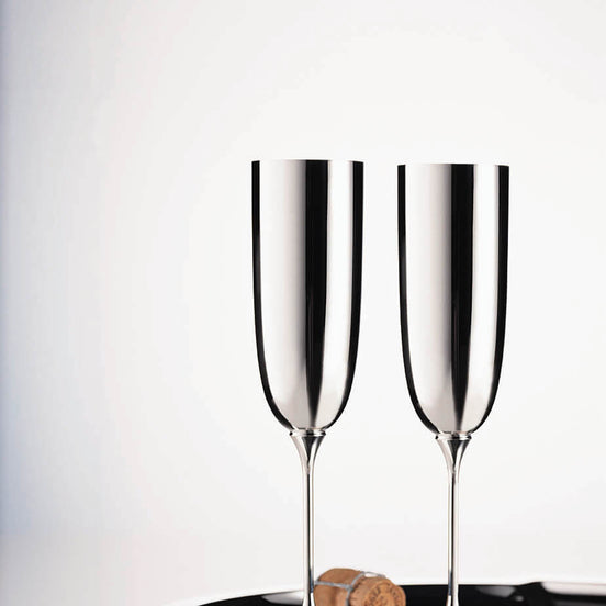 Alta Set 2x ALTA Champagne flute (90g silverplated)