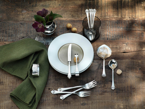 Rosenmuster 5-piece place setting (925 Sterling Silver)