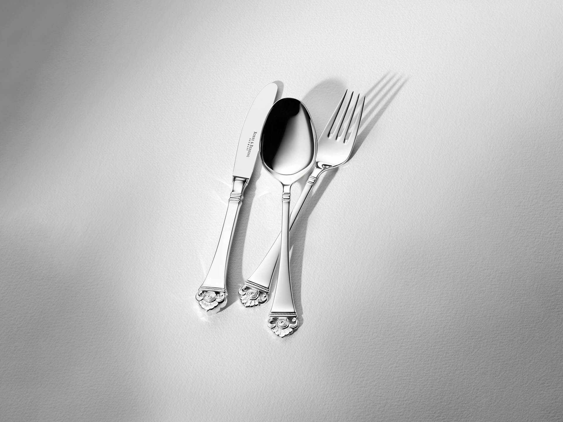 Rosenmuster 5-piece place setting (925 Sterling Silver)